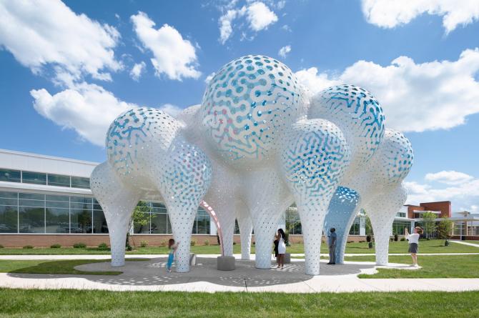 美国梦幻之柱装置设计 | MARC FORNES / THEVERYMANY