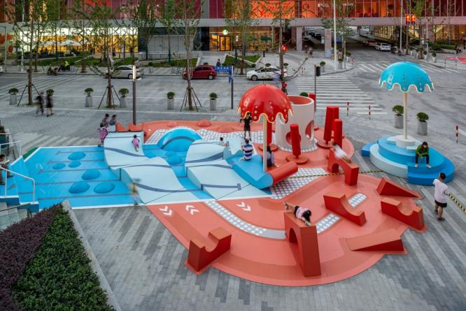 上海晶耀前滩水晶池景观设计 | 100 Architects