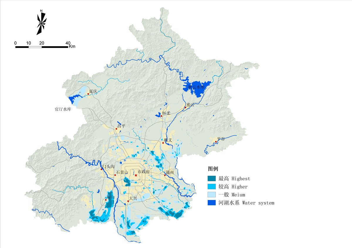 图 2 北京市历史洪涝淹没风险分析图 Historical flood risk.jpg