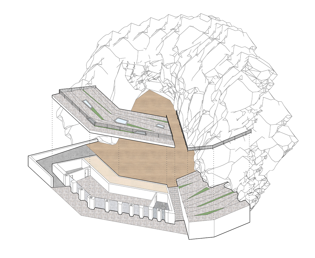 06-石窝剧场爆炸图 Axonometric explosion.jpg