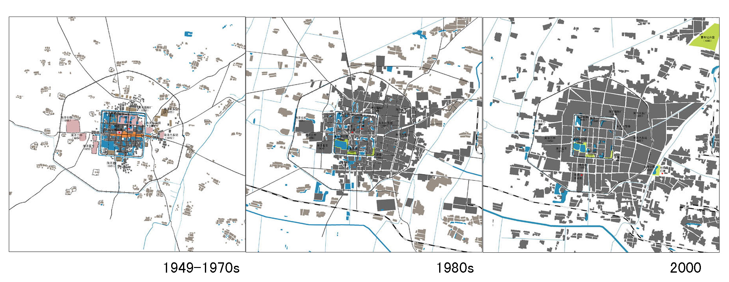 图6 建国初期～2000年菏泽古城平面图——大量坑塘被填埋，消失(1).jpg